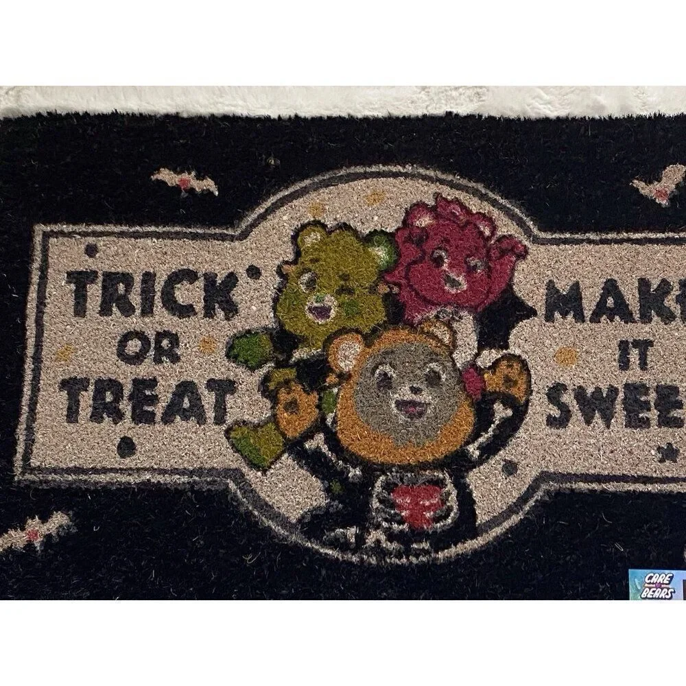 Care Bears Halloween Trick Or Treat Make It Sweet Outdoor Coir Door Mat 18 X 28”